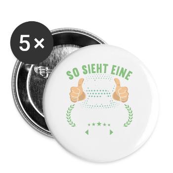 Pension 2023 Retraite Adieu pensionné 2023 - Lot de 5 grands badges (56 mm) - blanc - Devant