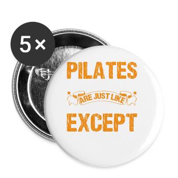 Les instructeurs de Pilates ne peuvent pas compter 2 - Lot de 5 grands badges (56 mm) - blanc - Devant