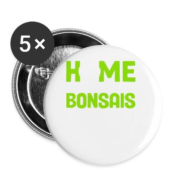 Bonsai Tree Gift Japan Bonsai Garden - Buttons large 2.2''/56 mm (5-pack) - white - Front