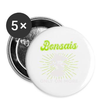 Bonsai Tree Gift Japan Bonsai Garden - Buttons large 2.2''/56 mm (5-pack) - white - Front