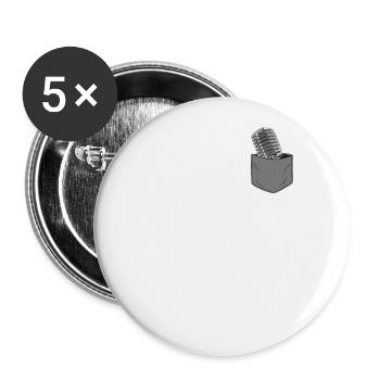 Chanteur de karaoké Chanteur de microphone - Lot de 5 grands badges (56 mm) - blanc - Devant