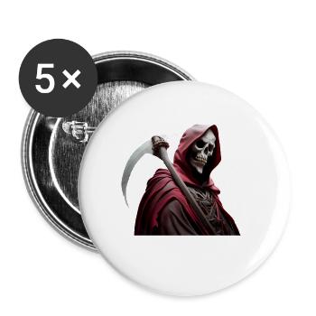 Beruflich schon immer was mit Menschen machen - Buttons groß 56 mm (5er Pack) - Weiß - Vorne