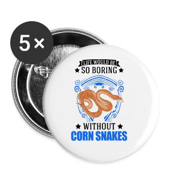 Corn Snake Cadeau Corn Snake - Lot de 5 grands badges (56 mm) - blanc - Devant