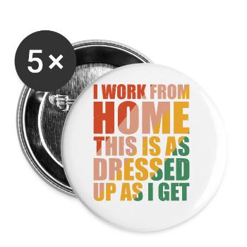 I work from home, this is as dressed up as i get 6 - Buttons large 2.2''/56 mm (5-pack) - white - Front