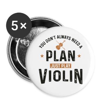 Violoniste violoniste Vous n’avez pas toujours - Lot de 5 grands badges (56 mm) - blanc - Devant