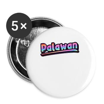 Vintage Philippines Holiday Tour Asia Palawan - Lot de 5 grands badges (56 mm) - blanc - Devant