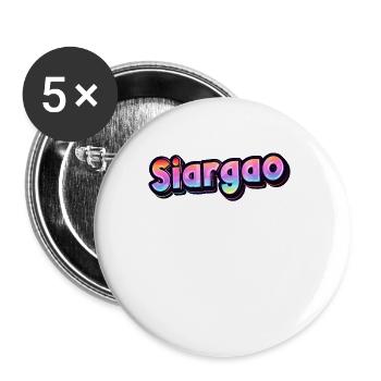 Vintage Philippines Holiday Asia Siargao - Lot de 5 grands badges (56 mm) - blanc - Devant