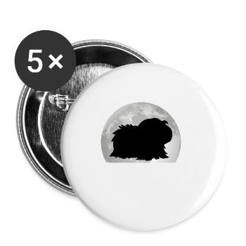 Guinea Pig Moon Guinea Pig - Buttons large 2.2''/56 mm (5-pack) - white - Front