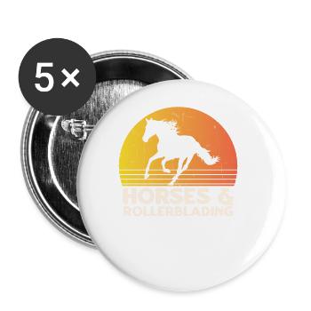 Inline Skating Inline Skating Gift - Buttons large 2.2''/56 mm (5-pack) - white - Front