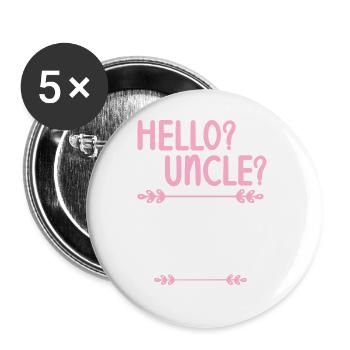 Bonjour Oncle s’il vous plaît sortez-moi d’ici - Lot de 5 grands badges (56 mm) - blanc - Devant