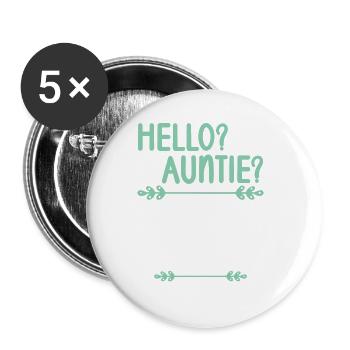 Salut tante, s’il te plaît, sortez-moi d’ici - Lot de 5 grands badges (56 mm) - blanc - Devant
