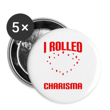 I'm Not Antisocial, I Rolled Low On Charisma 5 - Buttons large 2.2''/56 mm (5-pack) - white - Front