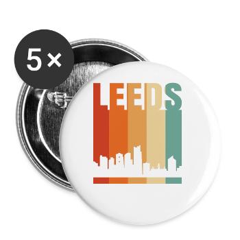 Leeds - Buttons large 2.2''/56 mm (5-pack) - white - Front
