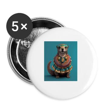 Aesthetic Cool Otter Design Aesthetic Cool Art - Buttons large 2.2''/56 mm (5-pack) - white - Front