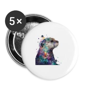 Otter Lovers Magical Sea Otter - Buttons large 2.2''/56 mm (5-pack) - white - Front