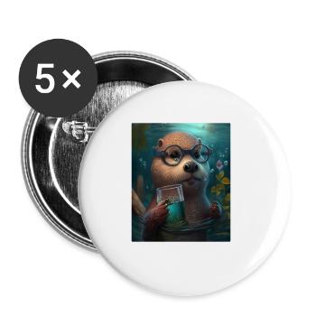 Partygoer Animal Theme Tequila Lover Floating - Buttons groß 56 mm (5er Pack) - Weiß - Vorne