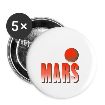 I'd Rather Be On MARS Retro Funny Astronomer - Buttons large 2.2''/56 mm (5-pack) - white - Front