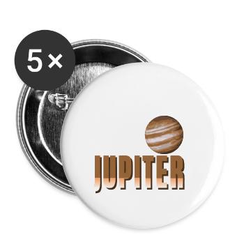 I'd Rather Go To JUPITER Retro Funny Astronomer - Buttons groß 56 mm (5er Pack) - Weiß - Vorne