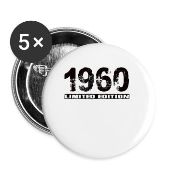 Édition limitée 1960 - Lot de 5 grands badges (56 mm) - blanc - Devant