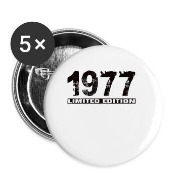 Limited Edition 1977 - Buttons large 2.2''/56 mm (5-pack) - white - Front