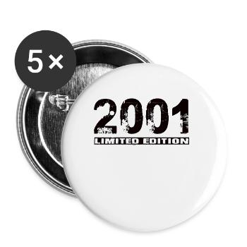 Limited Edition 2001 - Buttons groß 56 mm (5er Pack) - Weiß - Vorne