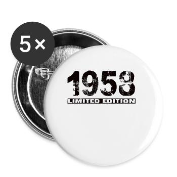 Limited Edition 1958 - Buttons groß 56 mm (5er Pack) - Weiß - Vorne