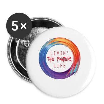 Maler und Lackierer, der Beste und Nervigste Beruf - Buttons groß 56 mm (5er Pack) - Weiß - Vorne