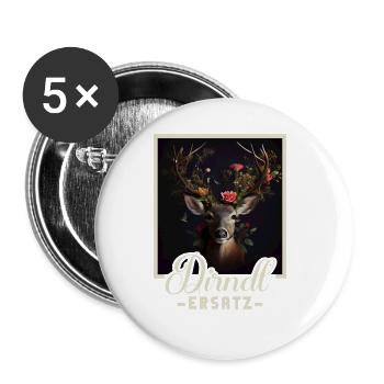 Dirndl Ersatz Dirndl Trachten Kostüm Dirndl Ersatz - Buttons groß 56 mm (5er Pack) - Weiß - Vorne
