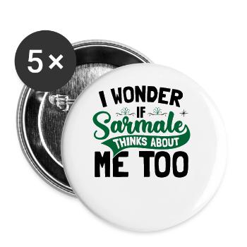 Citation de Sarmale - Lot de 5 grands badges (56 mm) - blanc - Devant