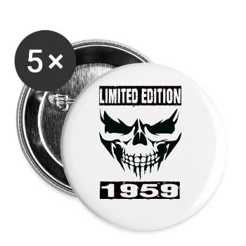 Limited Edition 1959 - Buttons groß 56 mm (5er Pack) - Weiß - Vorne