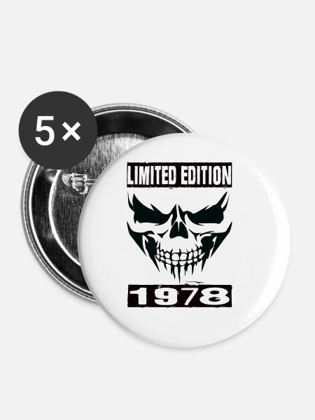 Limited Edition 1978 - Buttons groß 56 mm (5er Pack) - Weiß