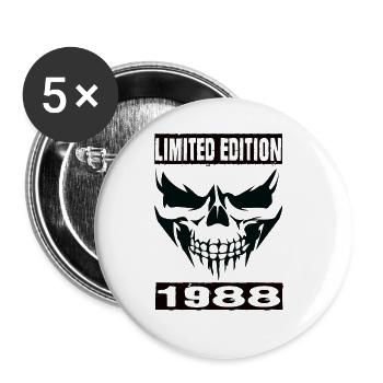 Édition limitée 1988 - Lot de 5 grands badges (56 mm) - blanc - Devant