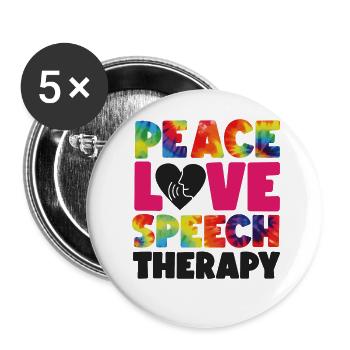 Speech Therapist Therapy Assistant - Buttons large 2.2''/56 mm (5-pack) - white - Front