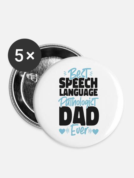 Speech Therapist Therapy Assistant - Buttons groß 56 mm (5er Pack) - Weiß