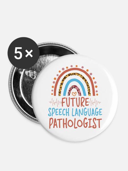 Speech Therapist Therapy Assistant - Buttons groß 56 mm (5er Pack) - Weiß