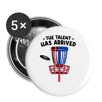Das Talent ist da - Buttons groß 56 mm (5er Pack) - Weiß - Vorne