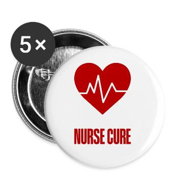 Doctors Diagnose Nurses Cure 4 - Buttons groß 56 mm (5er Pack) - Weiß - Vorne