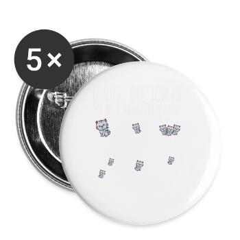 Dinge Die Ich In Meiner Freizeit Mache Katzen - Buttons groß 56 mm (5er Pack) - Weiß - Vorne