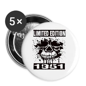 Édition limitée 1951 - Lot de 5 grands badges (56 mm) - blanc - Devant