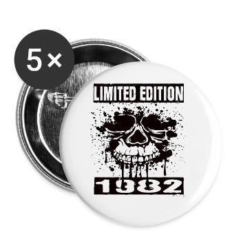 Édition limitée 1982 - Lot de 5 grands badges (56 mm) - blanc - Devant