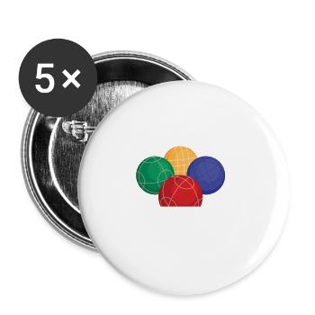 La Bocce Vita for all Bocce ball fans - Buttons large 2.2''/56 mm (5-pack) - white - Front