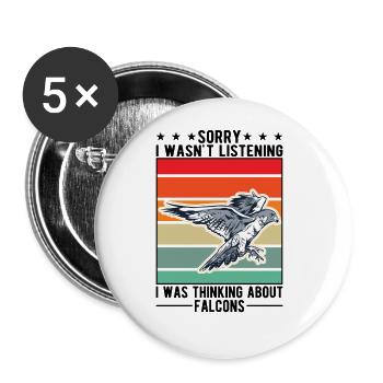 Falke Falkner Kestrel Falconry Falkner - Buttons large 2.2''/56 mm (5-pack) - white - Front