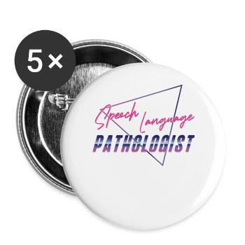 Speech Therapist Therapy Assistant - Buttons large 2.2''/56 mm (5-pack) - white - Front