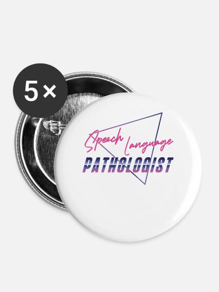 Speech Therapist Therapy Assistant - Buttons groß 56 mm (5er Pack) - Weiß