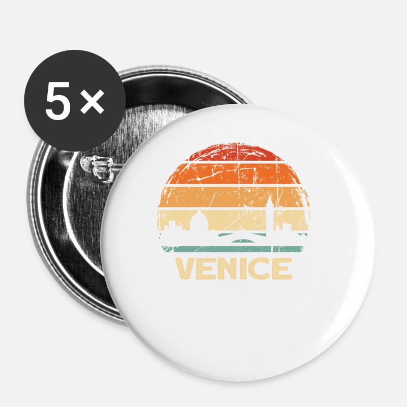 Venice - Buttons large 2.2''/56 mm (5-pack) - white