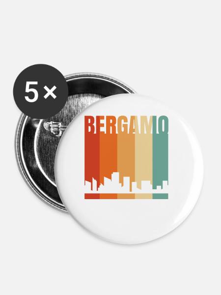 Bergamo - Buttons groß 56 mm (5er Pack) - Weiß