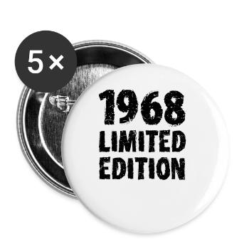 1968 Limited Edition Birthday Gift Wife Husband - Buttons large 2.2''/56 mm (5-pack) - white - Front