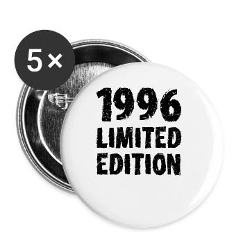 1996 édition limitée cadeau d’anniversaire femme mari - Lot de 5 grands badges (56 mm) - blanc - Devant