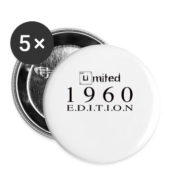 Édition limitée 1960 - Lot de 5 grands badges (56 mm) - blanc - Devant
