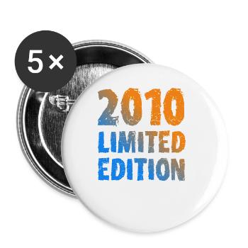 2010 Édition Limitée Anniversaire Cadeau Femme Mari - Lot de 5 grands badges (56 mm) - blanc - Devant
